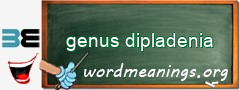 WordMeaning blackboard for genus dipladenia